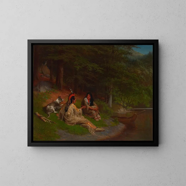 Idylle indienne - William Holbrook Beard — kehystetty taideteos seinällä