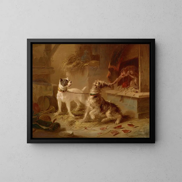 Moine espiègle - William Holbrook Beard — kehystetty taideteos seinällä