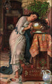 Isabella ja basilikan ruukku - William Holman Hunt — näkymä teoksesta