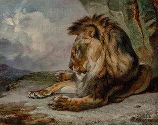 Lion endormi - William Huggins — näkymä teoksesta