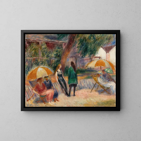 Ranta figuureilla Bellportissa - William James Glackens — kehystetty taideteos seinällä