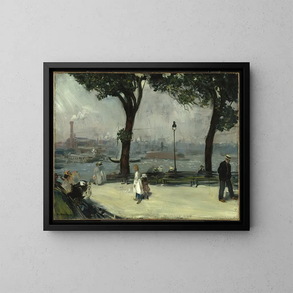 Parc East River - William James Glackens — kehystetty taideteos seinällä