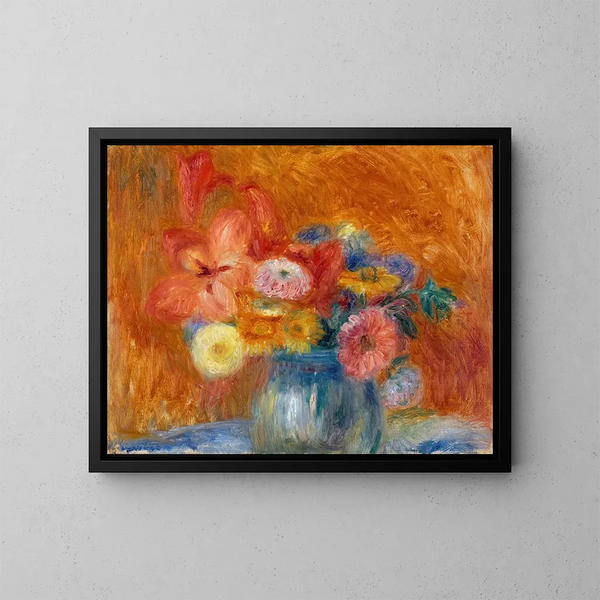 Bol vert de fleurs - William James Glackens — kehystetty taideteos seinällä