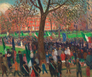 Parade à Washington Square - William James Glackens — näkymä teoksesta