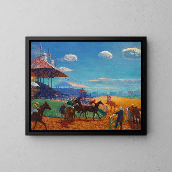 Piste de course - William James Glackens — kehystetty taideteos seinällä