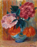 Tulipes ja pionit kannussa - William James Glackens — näkymä teoksesta