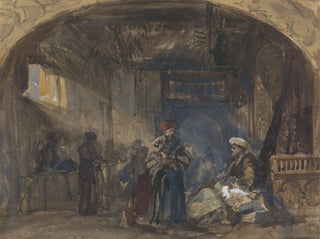 Bazaar du Caire - William James Müller — näkymä teoksesta