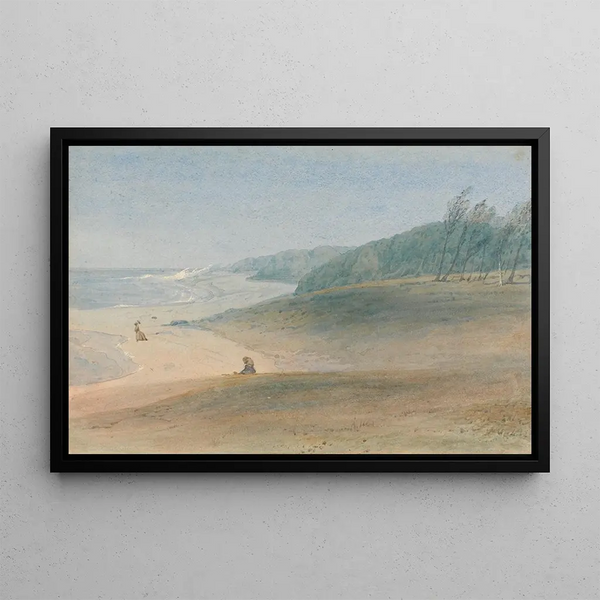 William John Chamberlayne - Mauritius a child watching her mother walking near the sea presumably Mrs Chamberlayne and one of her children.webp