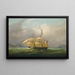 La Barque Sylph, joka kuuluu herra Alexander Robertsonille Macaon edustalla, Kiina - William John Huggins — kehystetty taideteos seinällä