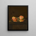 William Jones Bathista | Still life with peaches and a plum on a pewter plate on a ledge - William Jones de Bath — kehystetty taideteos seinällä