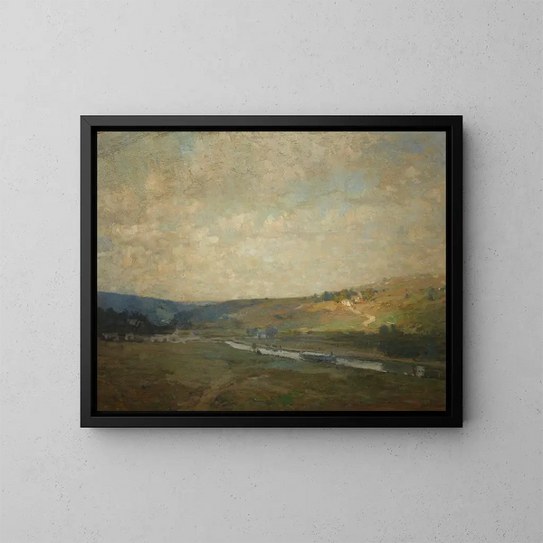 Canal du Delaware - William Langson Lathrop — kehystetty taideteos seinällä