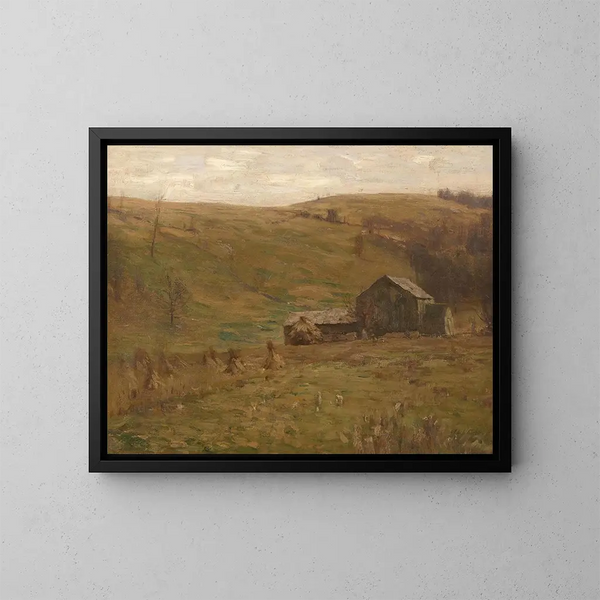 Prairies vallonnées - William Langson Lathrop — kehystetty taideteos seinällä