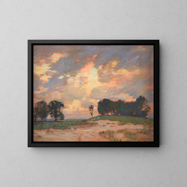 Le Bûcher - William Langson Lathrop — kehystetty taideteos seinällä