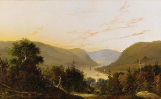 William Louis Sonntag - Hudson River Landscape with River Traffic.webp