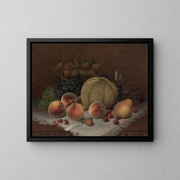 Luontokuva still life cantaloupe - William Mason Brown — kehystetty taideteos seinällä