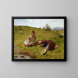 Printemps - William Mctaggart — kehystetty taideteos seinällä