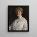 Damen maalaus valkoisessa puserossa - William Merritt Chase — kehystetty taideteos seinällä