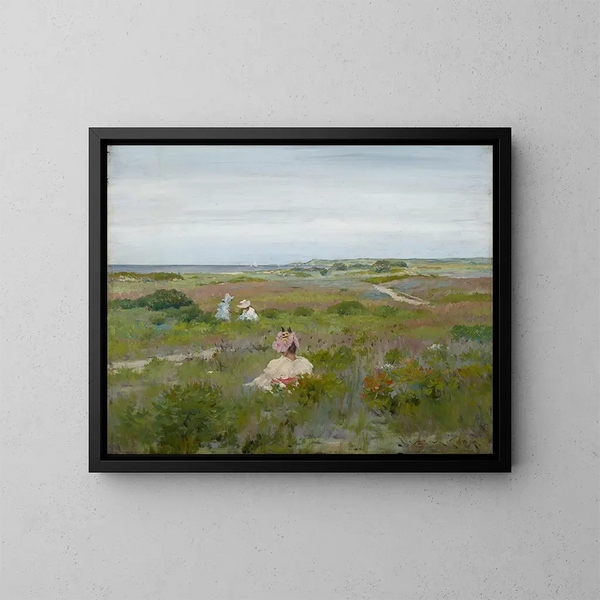 Maisema Shinnecockissa, Long Island - William Merritt Chase — kehystetty taideteos seinällä