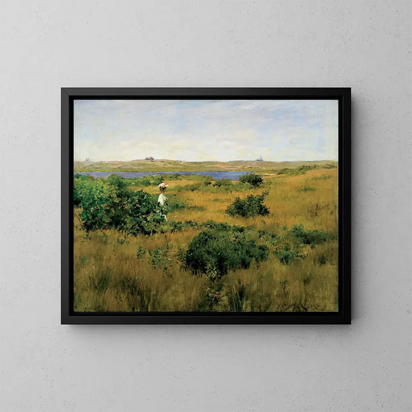 Kesä Shinnecock Hillsissä - William Merritt Chase — kehystetty taideteos seinällä