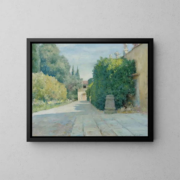 Villa à Florence - William Merritt Chase — kehystetty taideteos seinällä
