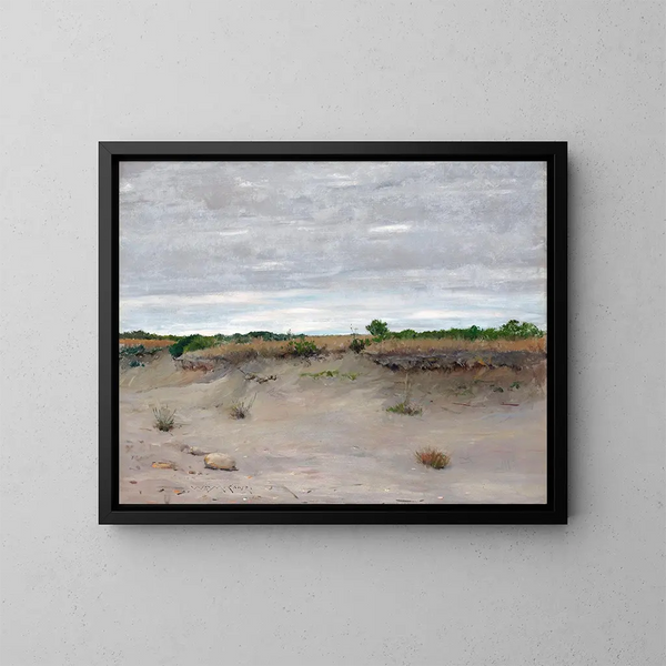 Sables balayés par le vent - William Merritt Chase — kehystetty taideteos seinällä
