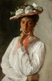 Nainen valkoisessa - William Merritt Chase — näkymä teoksesta