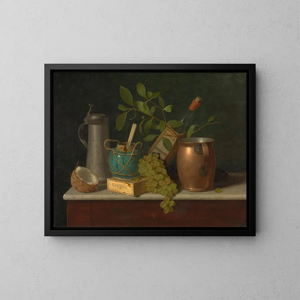 Juste dessert - William Michael Harnett — kehystetty taideteos seinällä