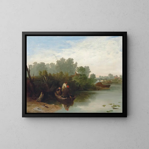 Poikia kalastamassa - William Mulready — kehystetty taideteos seinällä