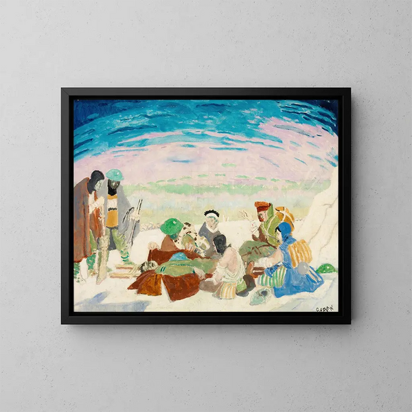 Kuolema lumessa - William Orpen — kehystetty taideteos seinällä