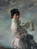 Dublinin lahdella, taiteilijan vaimon muotokuva - William Orpen — näkymä teoksesta
