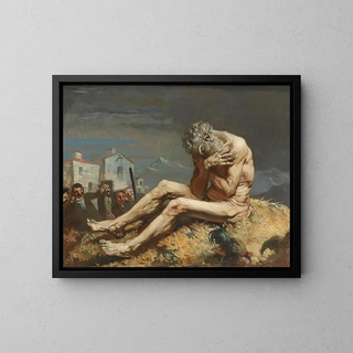Job - William Orpen — kehystetty taideteos seinällä
