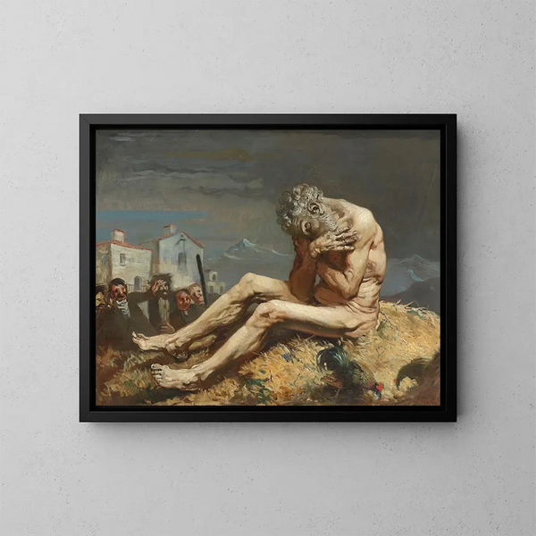Job - William Orpen — kehystetty taideteos seinällä