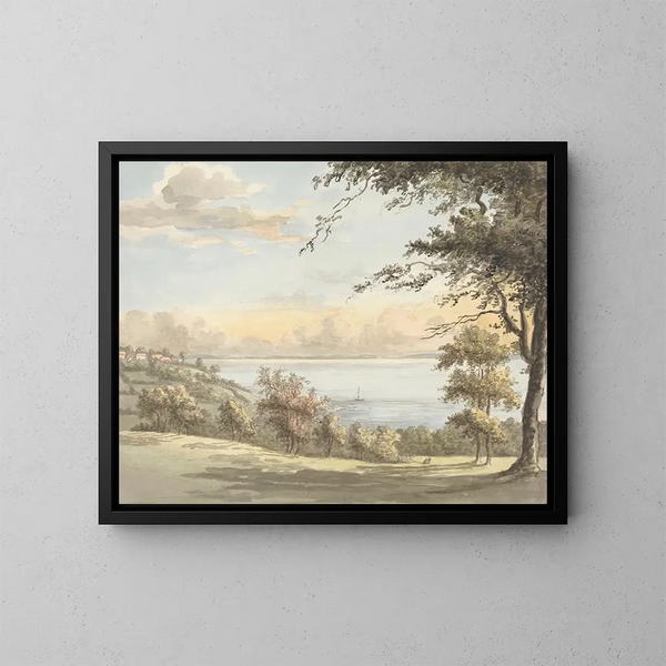 Sables du prieuré, Isle of Wight - William P. Sherlock — kehystetty taideteos seinällä