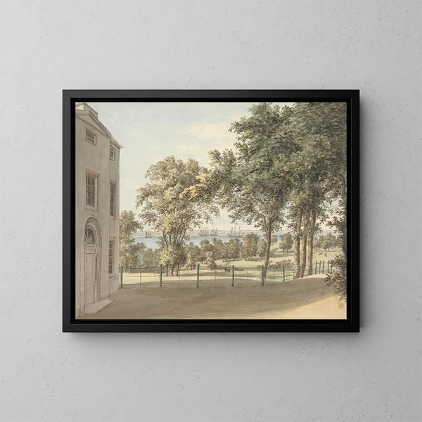 Île de Sandham, Isle of Wight - William P. Sherlock — kehystetty taideteos seinällä