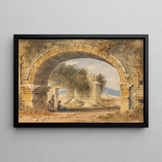 William Page - Figures Seated Under a Stone Arch.webp