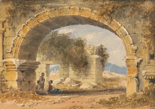 William Page - Figures Seated Under a Stone Arch.webp