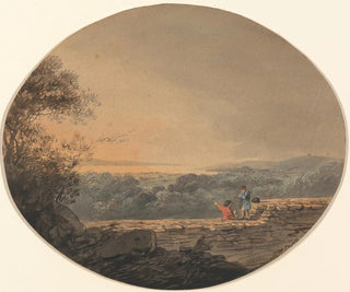 Vue lointaine d'Exmouth depuis Exeter - William Payne — näkymä teoksesta
