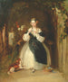 Nuori nainen letittämässä hiuksiaan - William Powell Frith — näkymä teoksesta