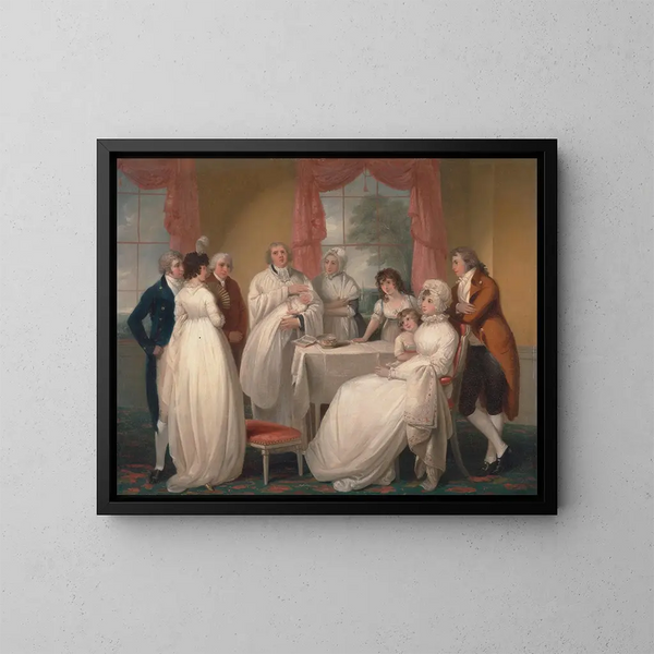 Le baptême de l'héritier - William Redmore Bigg — kehystetty taideteos seinällä