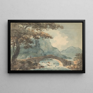 William Sawrey Gilpin - Two Men on a Bridge.webp