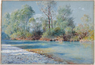 William Stanley Haseltine - Traunstein River on the Road to Empfig Bavaria.webp