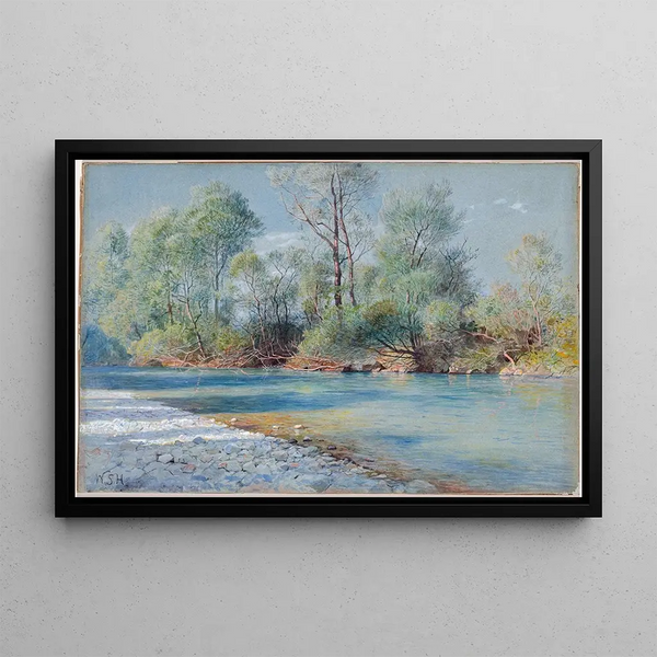 William Stanley Haseltine - Traunstein River on the Road to Empfig Bavaria.webp