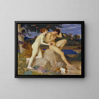 La Tentation - William Strang — kehystetty taideteos seinällä