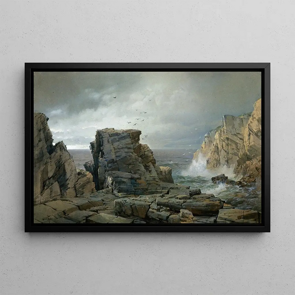 Kallioranta - William Trost Richards — kehystetty taideteos seinällä