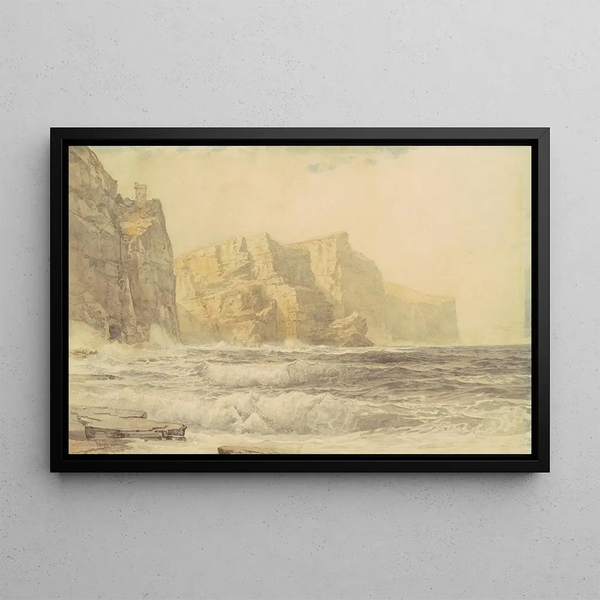 Château de Baldart, Kilkee, Clarein lääni, Irlanti - William Trost Richards — kehystetty taideteos seinällä