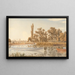 William Turner Oxfordista | Exeter Collegesta kahdeksan Isis-joen varrella Oxfordissa - William Turner Oxfordista — kehystetty taideteos seinällä