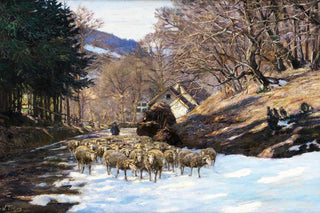 Willy Tiedjen - Schfer mit Herde.webp