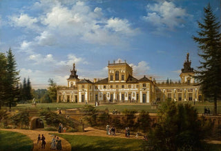 Wincenty Kasprzycki - View of the Wilanw Palace from the side of the park.webp