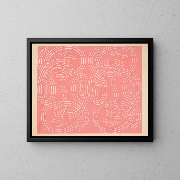 Winold Reiss - calligraphic scrolls and script on salmon background.webp