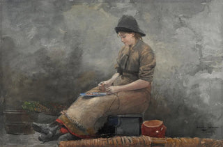 Winslow Homer - A Fishergirl Baiting Lines.webp